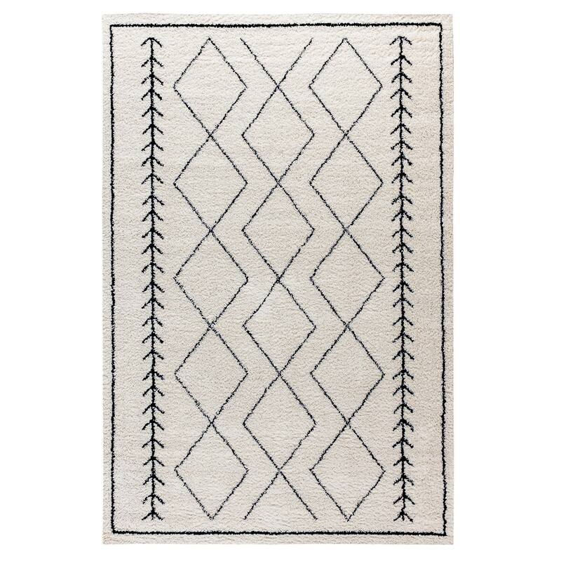 Geometric Style Bohemian Shag Area Rug