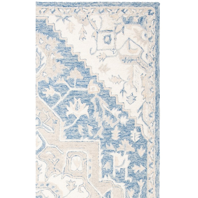 SAFAVIEH Handmade Micro-Loop Gulseven Medallion Wool Rug