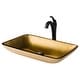 preview thumbnail 11 of 35, Kraus Glass Vessel Sink, Bathroom Faucet, Mounting Ring Oil Rubbed Bronze
