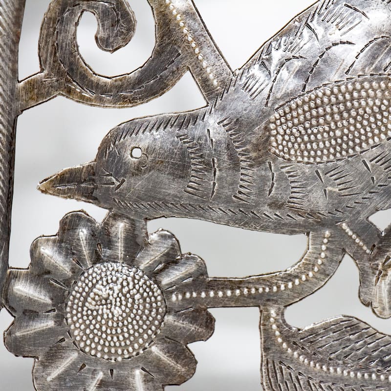 Handmade Two Birds Metal Wall Art (Haiti)