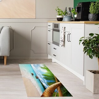 Designart 'Praslin Island Seychelles Beach' Seashore Area Rug - Bed ...