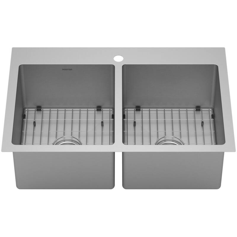 Karran USA EL-35-PK1 Elite 33" Drop In Double Basin Stainless Steel