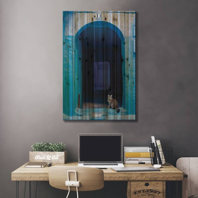 Car On The Door, Morocco I Print On Wood by Matteo Colombo - Multi-Color