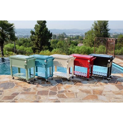 Permasteel 80-Qt Antique Furniture Style Rolling Patio Cooler