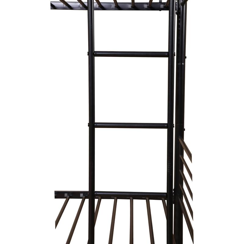 Black Twin over Twin Size Metal Bunk Bed