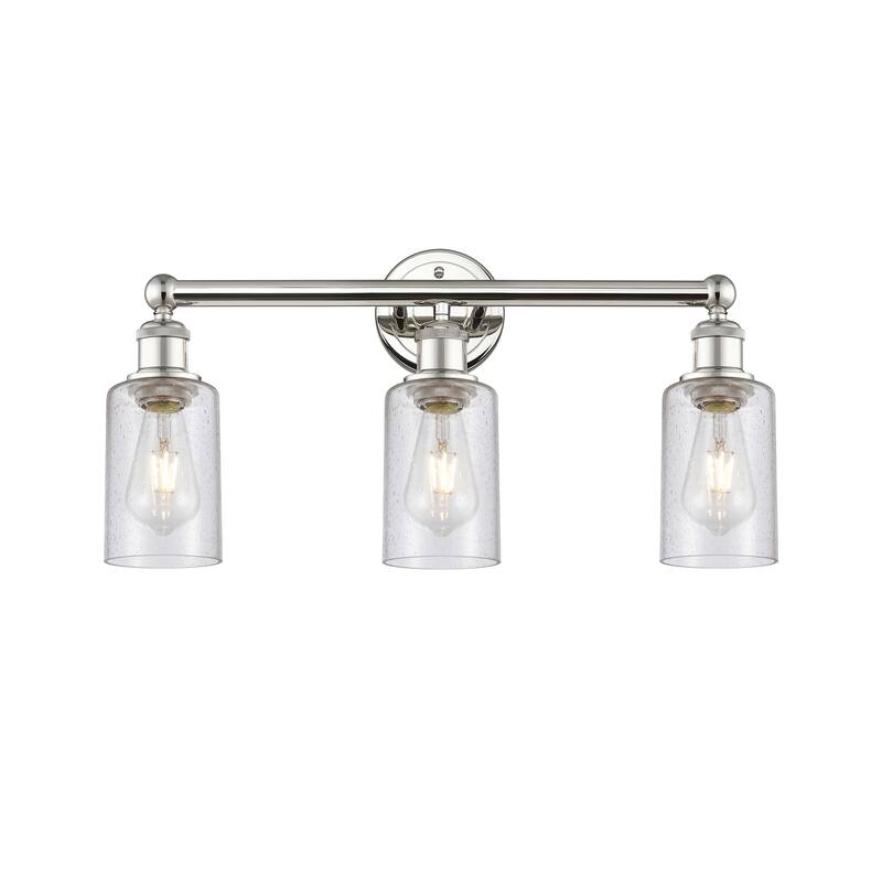 Innovations Lighting Clymer - 3 Light 22" Bath Vanity Light - Polished Nickel/Seedy