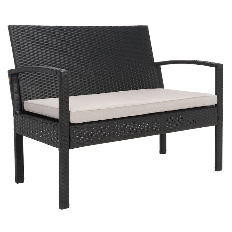 SAFAVIEH Outdoor Bassey 4-Piece Conversation Patio Set. - 39.78" x 24.18" x 32.37"