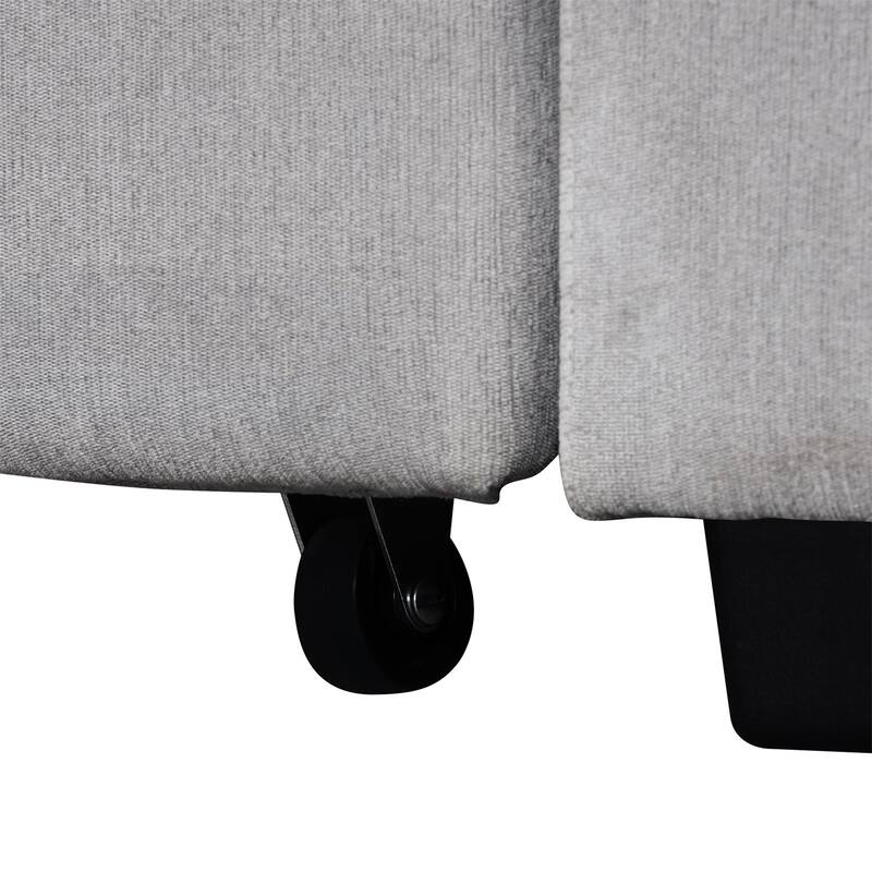 Modular Combination Sofa with Ottoman, USB and Type-C Interfaces
