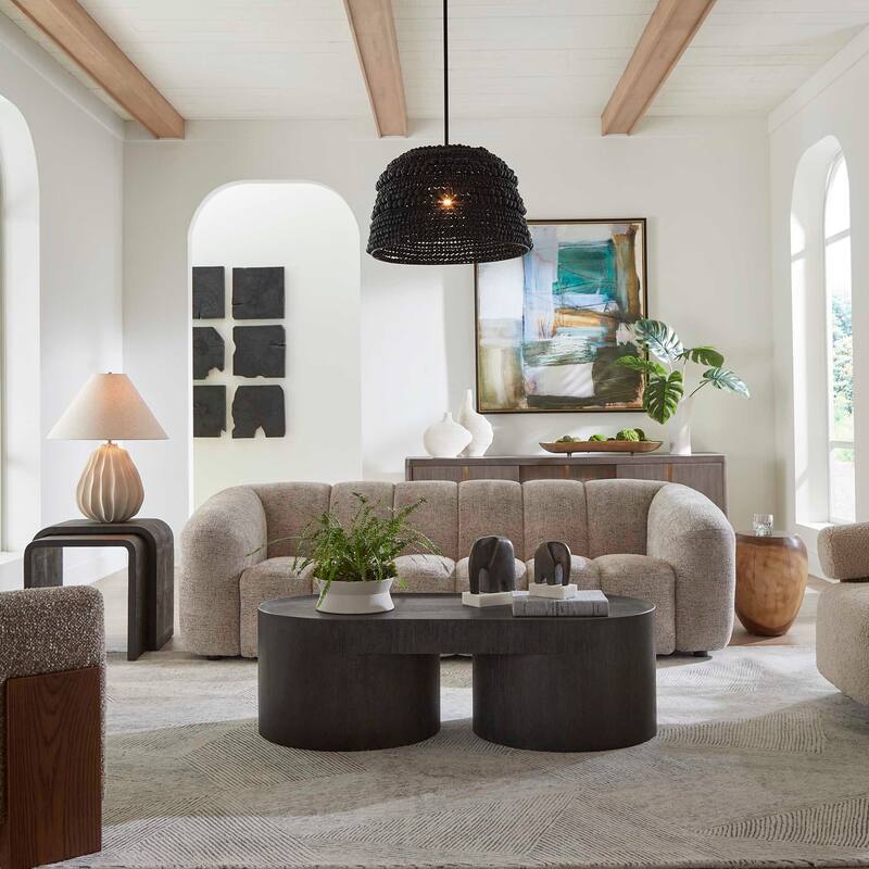 Uttermost Isbell Black Stained Coffee Table - 51.00" W x 16.00" H x 23.38" D