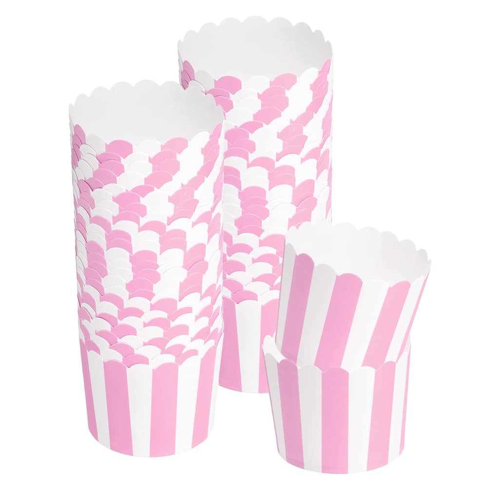 50pcs Cupcake Wrappers for Wedding, Stripe