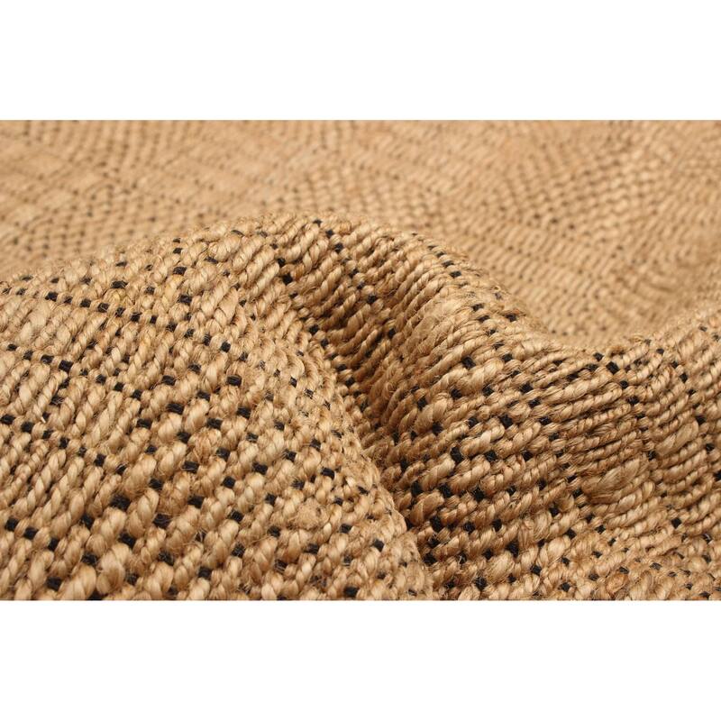 ECARPETGALLERY Flat-Weave Palas Denizli Brown Jute Kilim - 5'5 x 7'4