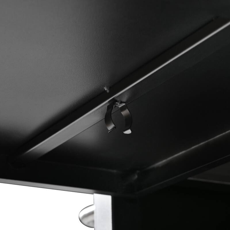 72.4" Large Kitchen Island, Metal Grill Table with Fold-out Prep Table, Adjustable Shelves for Big Green Egg, Kamado Joe Classic