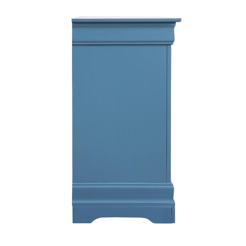 6-Drawer Double Dresser - Teal Finish, 60" Wide, Dovetail Drawers, Modern Bedroom Storage