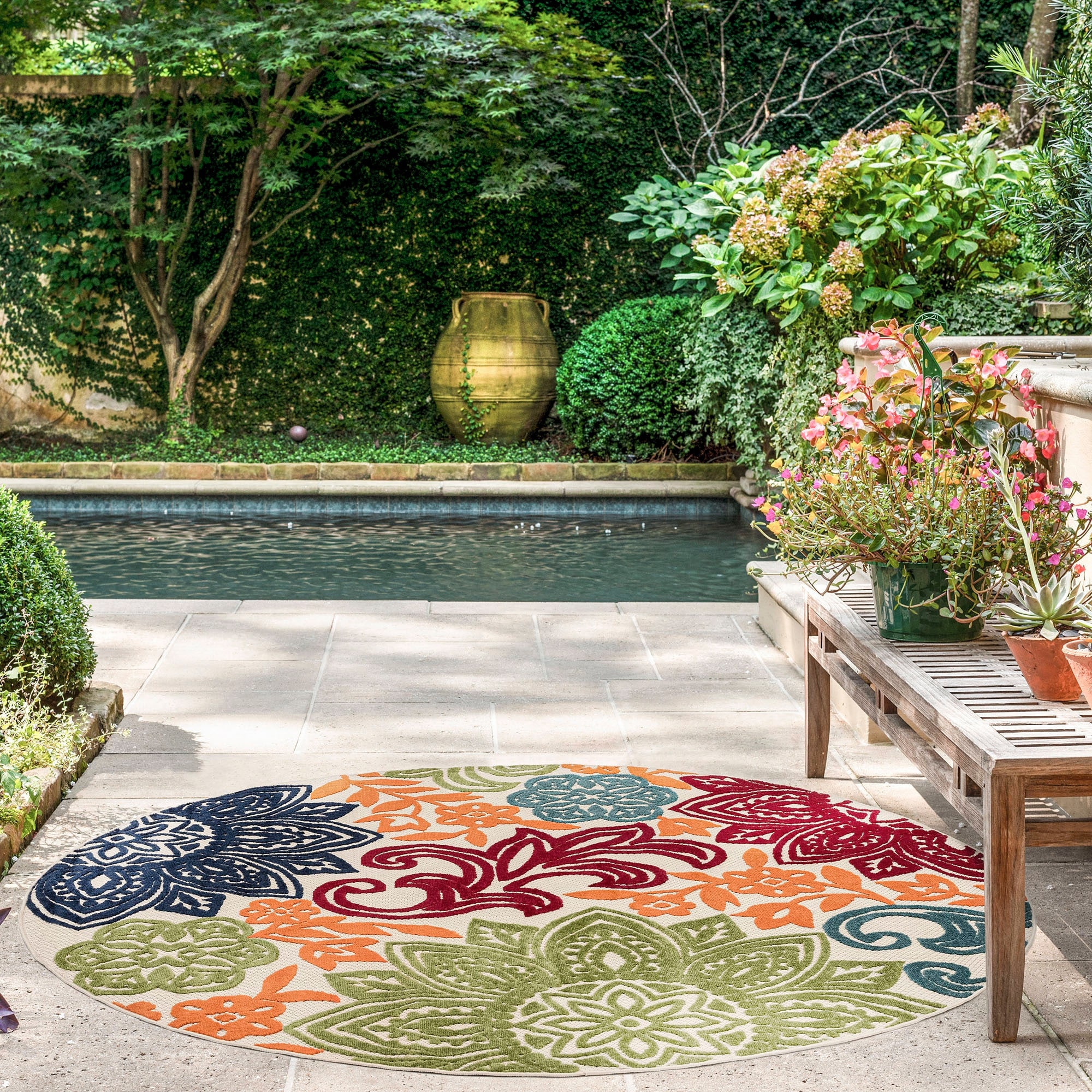 Origin Coastal Floral Indoor/Outdoor Area Rug