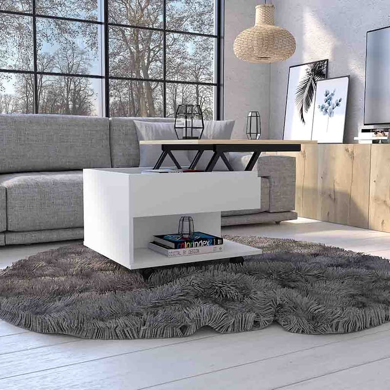 Living Room Storage Table With Pulley