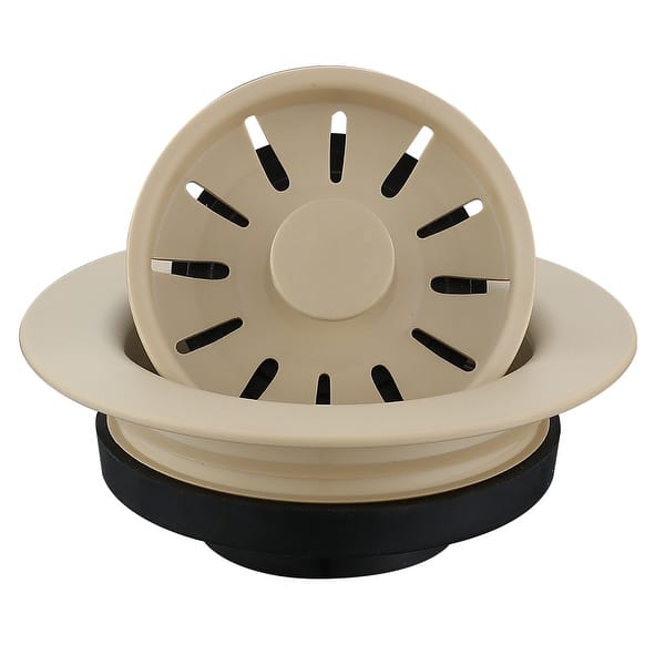 slide 2 of 3, Karran Kitchen Sink Decorative Disposal Flange Bisque