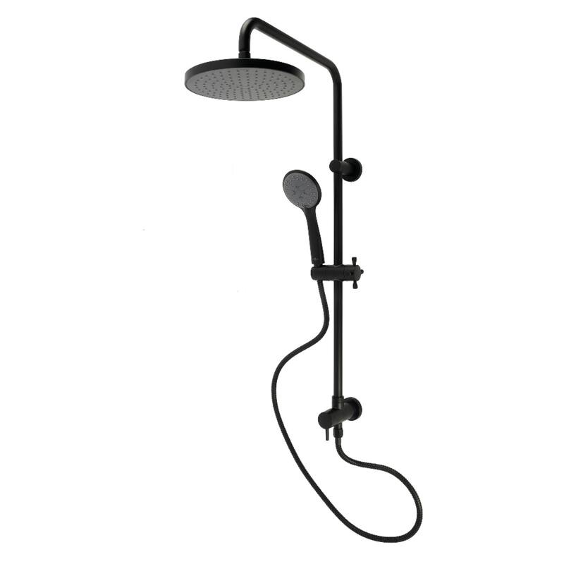 Kingston Brass Concord Wall Mount Rain Drop Shower System with Hand Shower - Matte Black