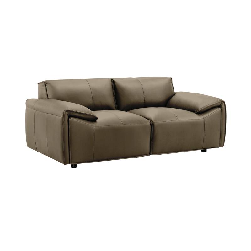Tanner Top Grain Leather Loveseat, Sofa, or Living Room Set with Padded Arms