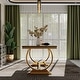 preview thumbnail 7 of 6, Luxury Black and Gold Dining Room Table Set