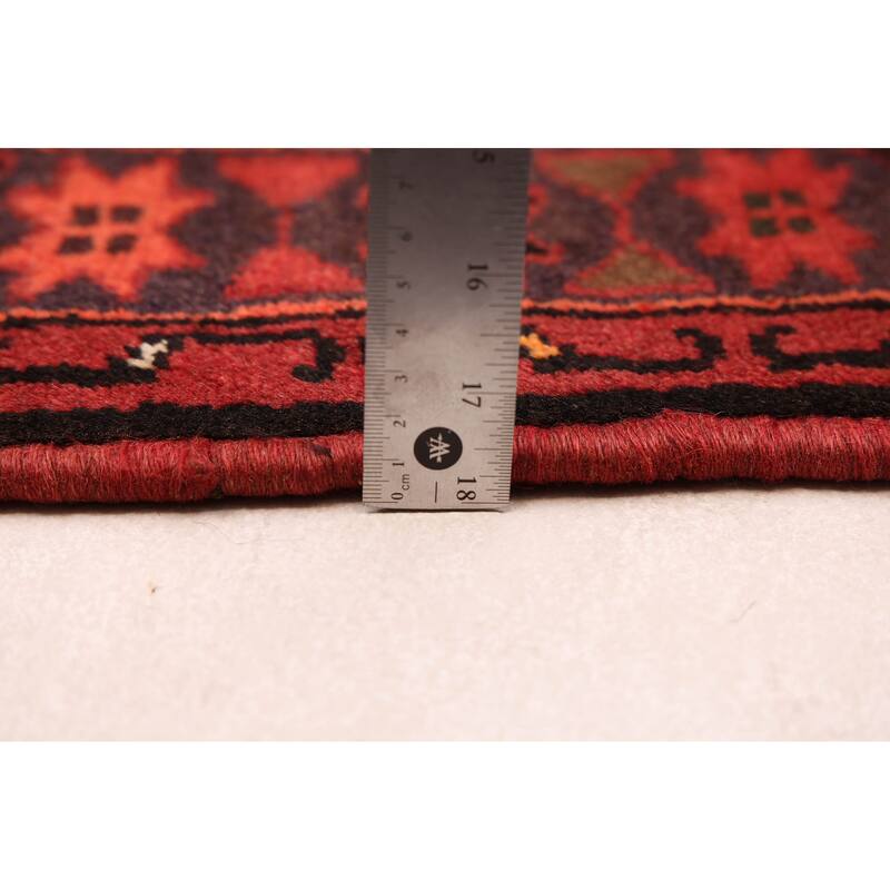 ECARPETGALLERY Hand-knotted Andelz Dark Red Wool Rug - 3'3 x 4'9