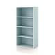 preview thumbnail 30 of 202, DH BASIC Modern Wood Customizable Stackable Storage Organizer - Cube Shelves, Drawer Cabinet, Bookcase with Doors by Denhour 4-Tier - Light Blue