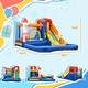 preview thumbnail 3 of 7, Qaba Inflatable Bounce House, Kids Water Slide with Splash Pool, Trampoline, Climbing Wall, Cannon - multicolored
