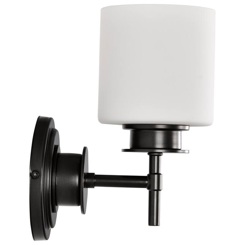 Warren 1 Light Vanity Gun Metal with Satin White Glass - Gun Metal