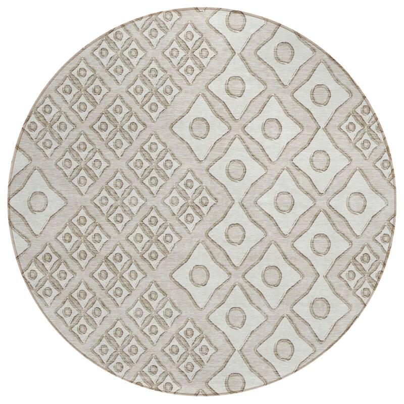 HomeRoots Geometric Transitional Rectangle Outdoor Rug