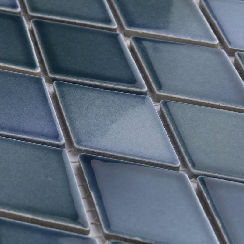 Merola Tile Hudson Kite Aquamarine 10-1/8" x 11-3/4" Porcelain Floor and Wall Tile