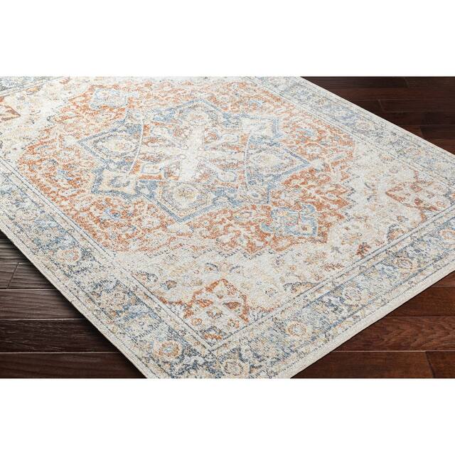 Lillian Machine Washable Medallion Area Rug