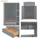 preview thumbnail 34 of 38, Twin Size Solid Wood Loft Bed with Desk, Wardrobes & Drawers
