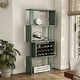 preview thumbnail 1 of 28, Furniture of America Thane Modern 4-Tier Dining Bar Cabinet with Bottle Wine Rack