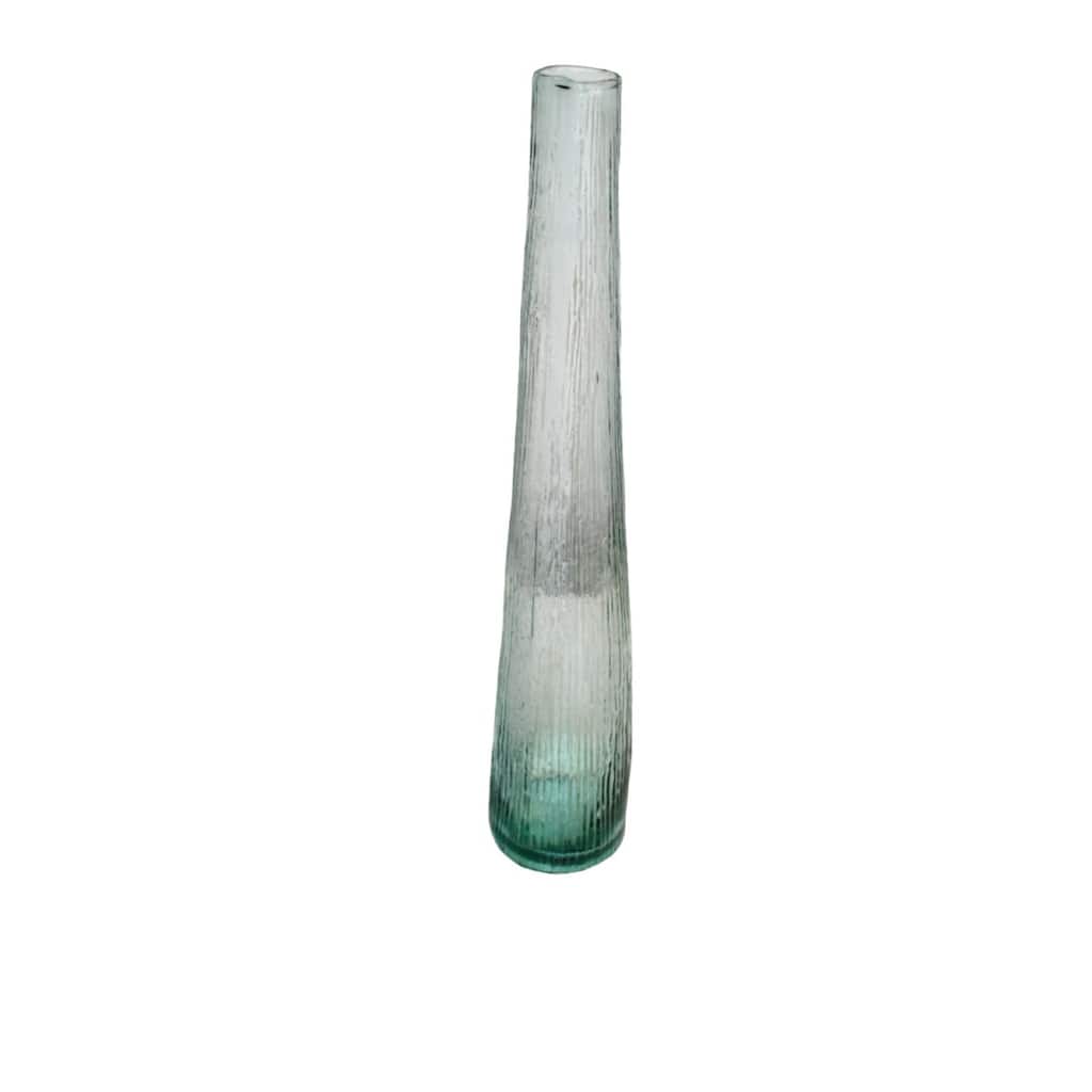 Tapered Cylindrical Glass Vase - 19.75" - Clear