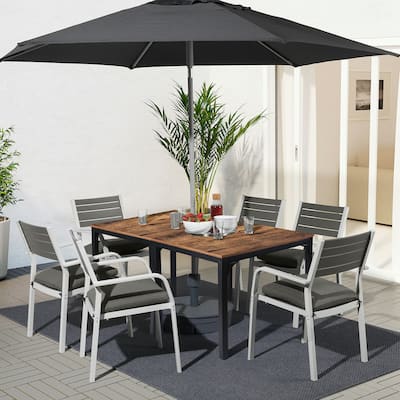 VEIKOUS 27.6''W Square Industrial Kitchen Dining Table