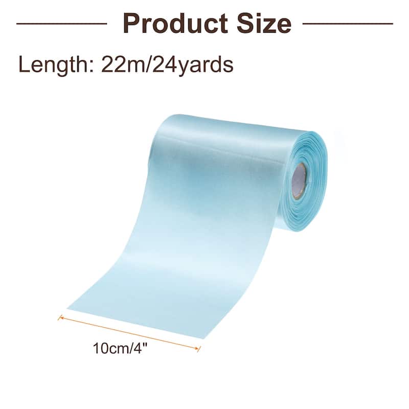 4 Inches x 24 Yards Satin Ribbon for Gift Decoration - Sky Blue