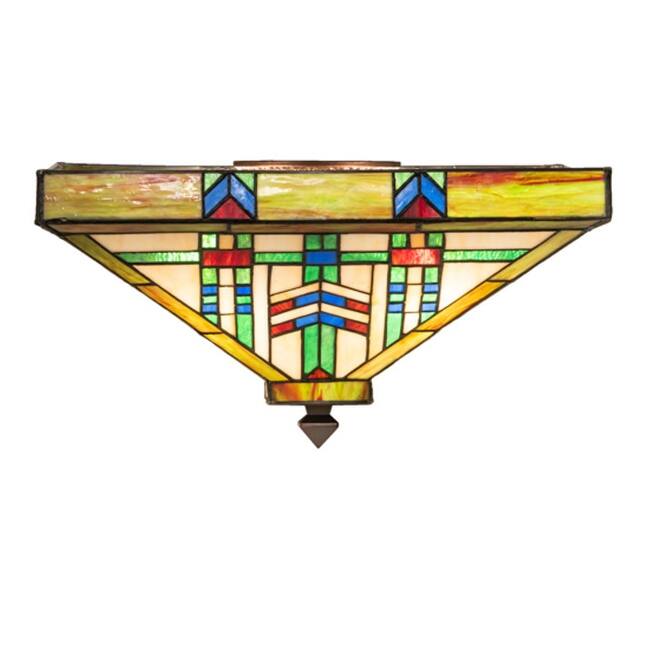 Meyda Tiffany 260372 Prairie Wheat 4 Light 24" Wide Semi-Flush Ceiling