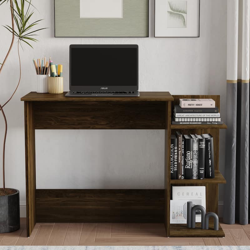 CraftPorch Classic 43 Inch Writing Desk with 3- Open Shelf