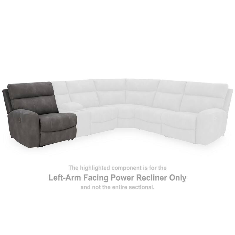Signature Design by Ashley Next-Gen DuraPella Dark Gray 5-Piece Power Reclining Sectional - 118" W x 118" D x 41" H
