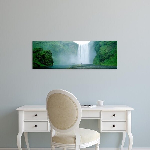 Easy Art Prints Panoramic Images's 'Skogafoss Falls, Skogar River, Iceland' Premium Canvas Art