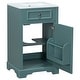 preview thumbnail 123 of 139, GDFStudio - Lisa 20" Freestanding Bathroom Vanity with Ceramic Sink, Soft-Close Door & Storage Rack