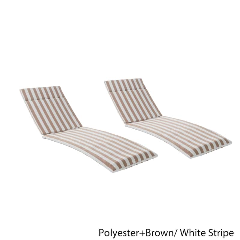 Salem Outdoor Cushion Set for Chaise Lounge - Cushions only (Set of 2) by Christopher Knight Home - 79.25"L x 27.50"W x 1.50"H
