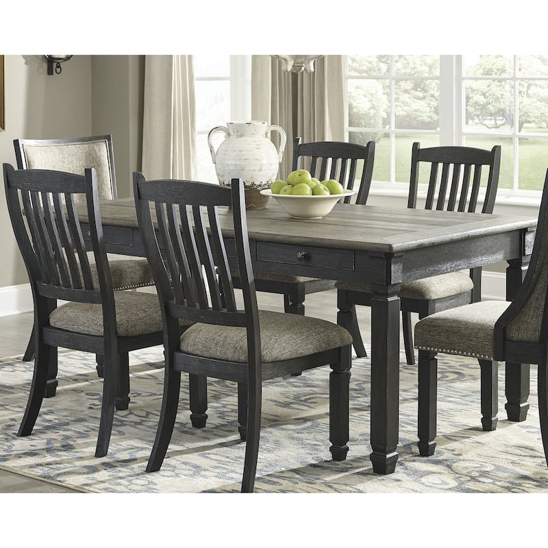 Signature Design by Ashley Tyler Creek Black / Grayish Brown 7-Piece Dining Package
