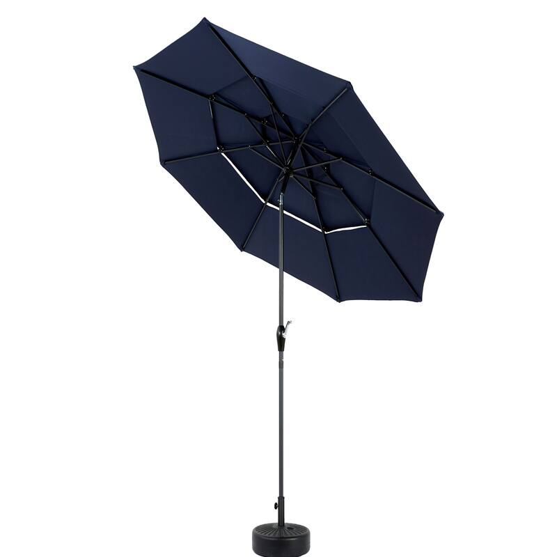 Topcraft 10ft Aluminum 3 Tier Tiltable Market Umbrella