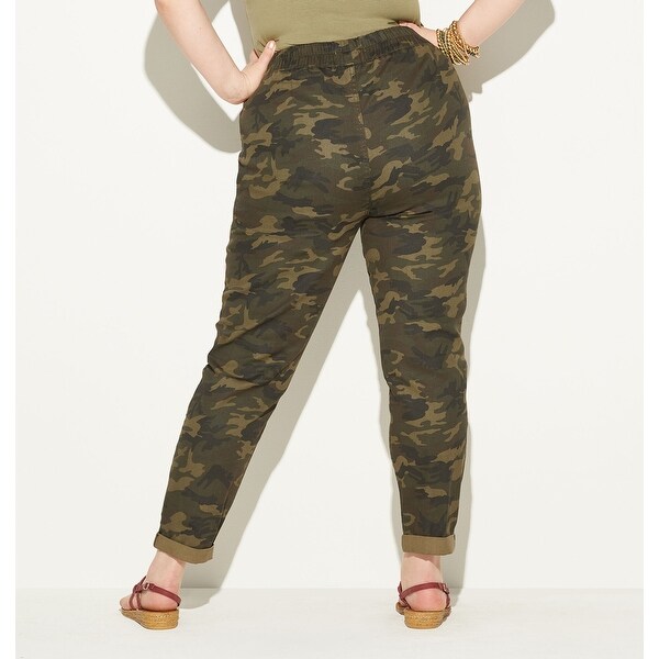 women's distressed camo pants