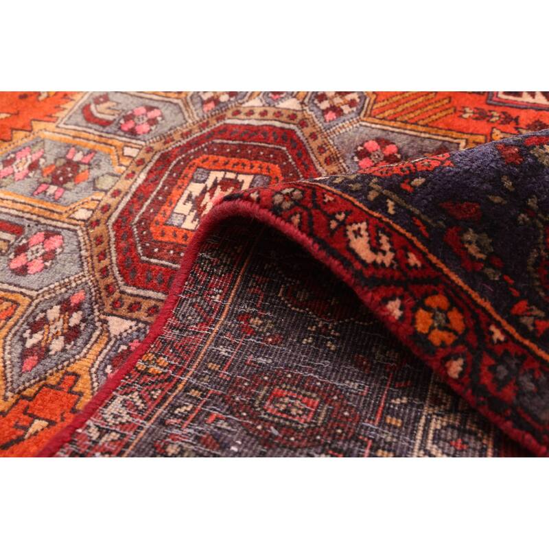 ECARPETGALLERY Hand-knotted Anatolian Vintage Red Wool Rug - 4'1 x 6'11