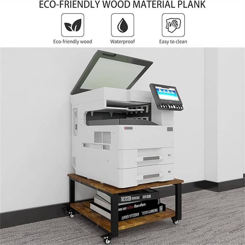 2 Tier Laser Printer Stand,23.6''x23.6''x12.6'' Large Printer Table - 23.6''x23.6''x12.6'' 