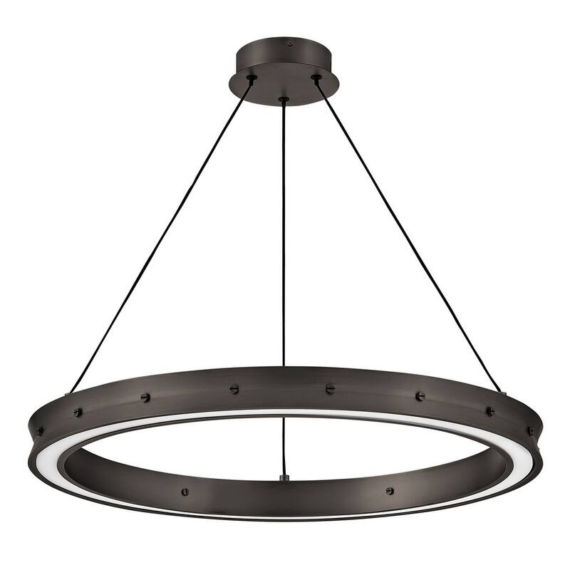 Fredrick Ramond FR41475 Althea 26" Wide LED Ring Chandelier - Satin Black