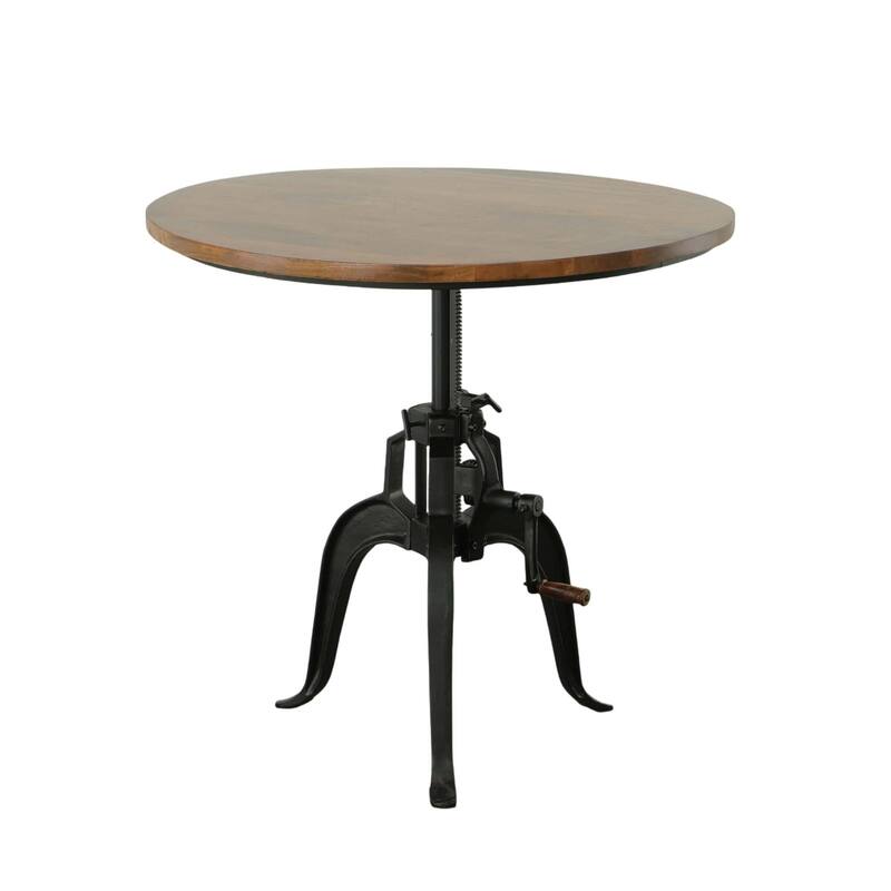 Height Adjustable Table with Crank - 36" - Chestnut Brown and Black