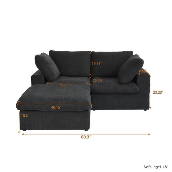 L-Shaped Convertible Modular Sectional Sofa Couch with Storage Seat