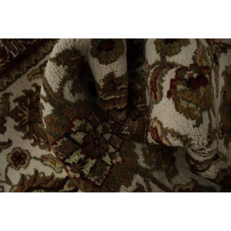 Hand Knotted Oriental 100% Wool Carpet Traditional Floral Beige & Ivories Agra Area Rug - 5' 0'' X 3' 1''